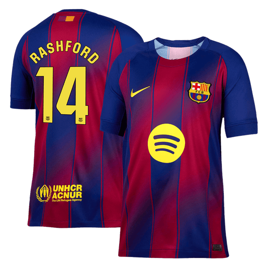 RASHFORD #14 Barcelona Otthon Soccer Mez 2025/26 Piros&Kék
