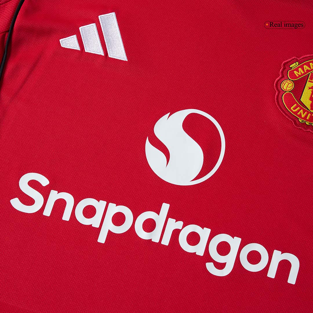 Manchester United Otthon Hosszú Ujjú Soccer Mez 2025/26 Piros