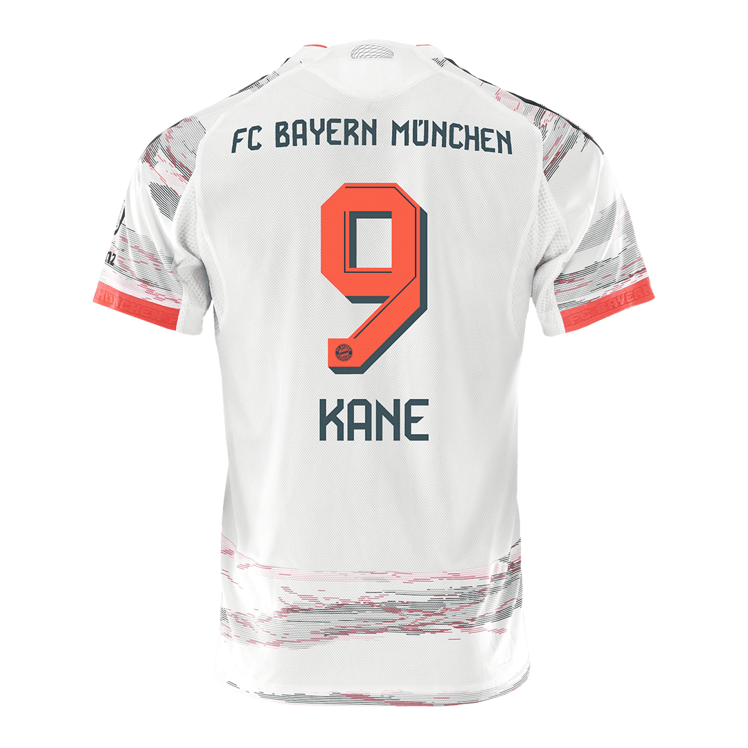 KANE #9 Hiteles Bayern Munich Idegenbeli Soccer Mez 2025/26 Fehér