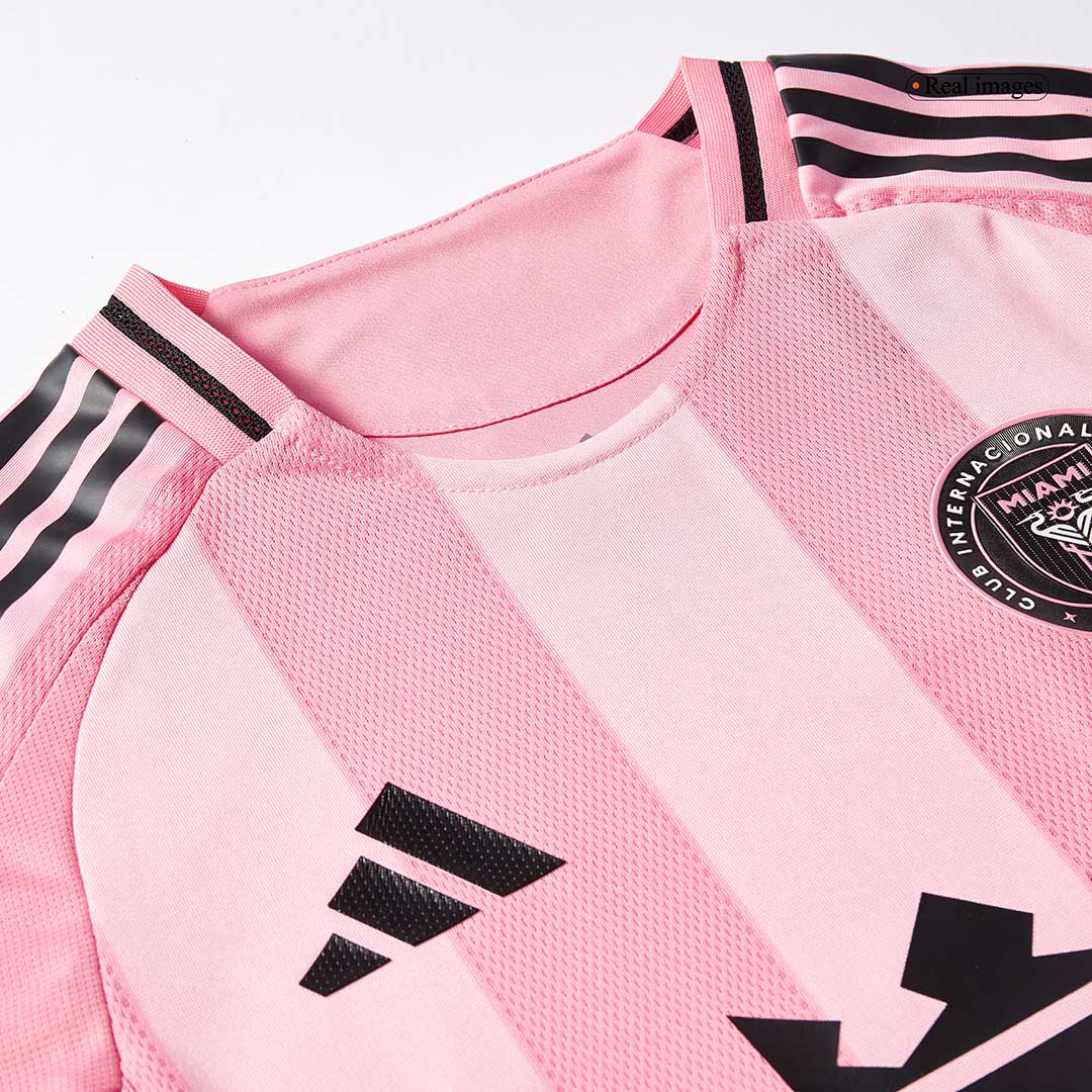 DE PAUL #7 Hiteles Inter Miami CF Otthoni Soccer Mez 2025 Rózsaszín