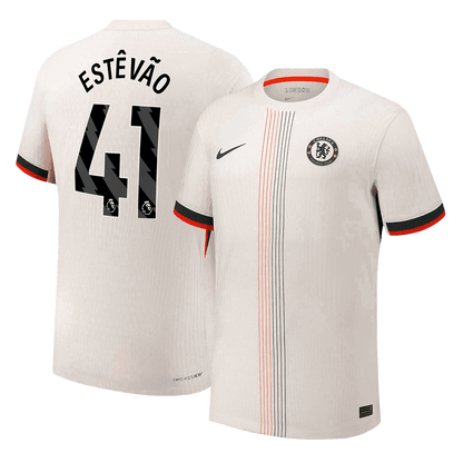 ESTÊVÃO #41 Chelsea Játékos Idegenbeli Mez 2025/26 Fehér