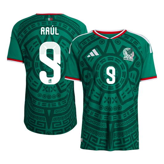 Raúl #9 Mexico Játékos Verzió Hazai Mez World Cup 2026 Zöld