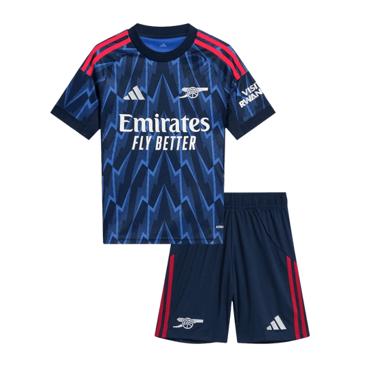 Gyerekek Arsenal Idegenbeli Soccer Mez Készlet(Mez+Rövidnadrág) 2025/26 Kék