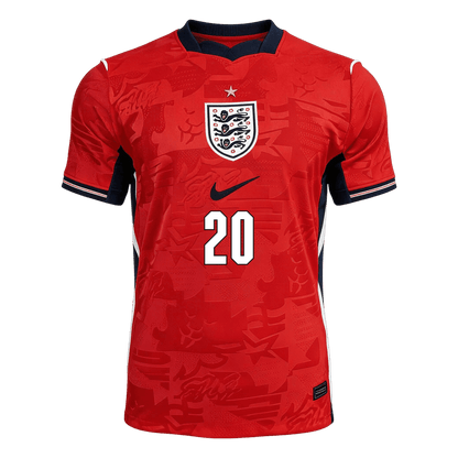 PALMER #20 England Idegenbeli Világbajnoki Mez 2026 Piros