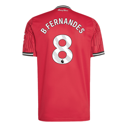 B.FERNANDES #8 Manchester United Otthon Soccer Mez 2025/26 Piros