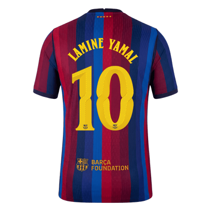 LAMINE YAMAL #10 Barcelona Játékos Verzió Hazai Mez 2026/27 Piros & Kék - UCL