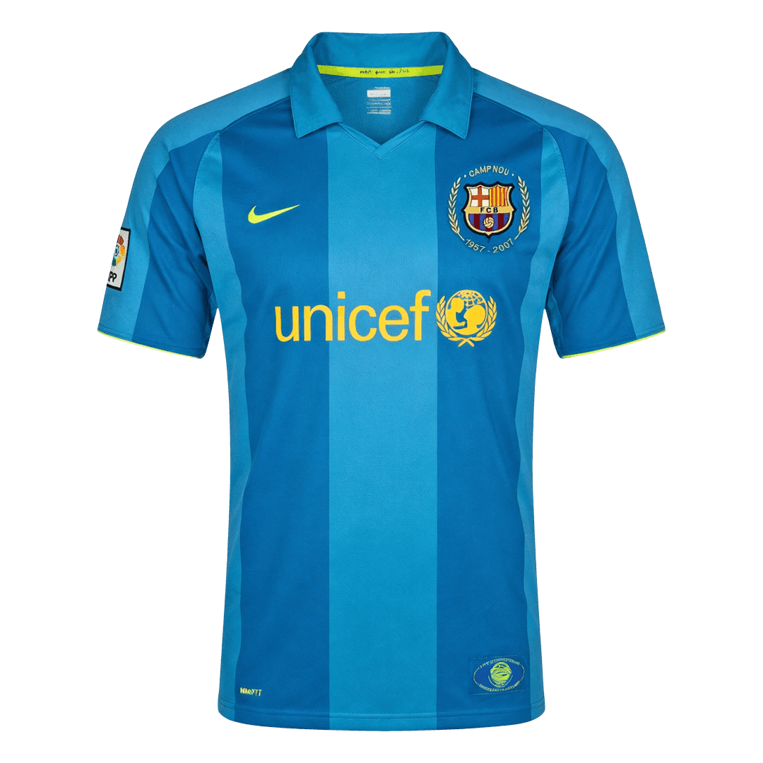 Barcelona Idegenbeli Retro Futball Mez 2007/08 Kék