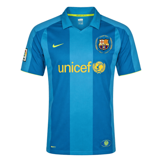 Barcelona Idegenbeli Retro Futball Mez 2007/08 Kék