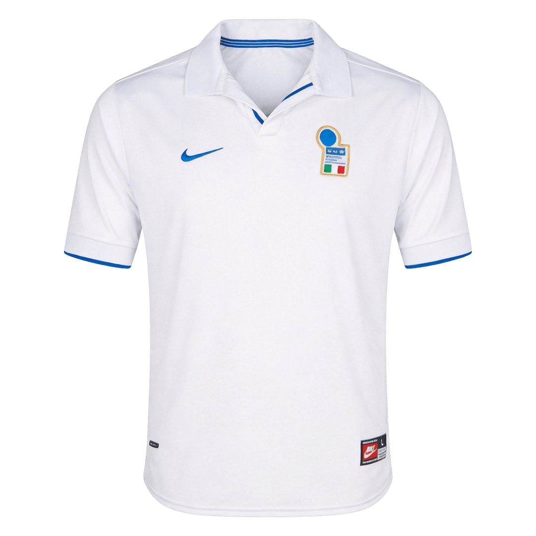 Italy Idegenbeli Retro Futball Mez 1998 Fehér