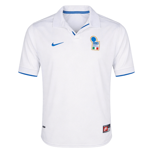 Italy Idegenbeli Retro Futball Mez 1998 Fehér