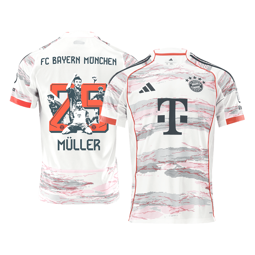 MÜLLER Special #25 Bayern Munich Idegenbeli Soccer Mez 2025/26 Fehér