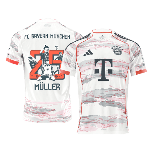 MÜLLER Special #25 Bayern Munich Idegenbeli Soccer Mez 2025/26 Fehér