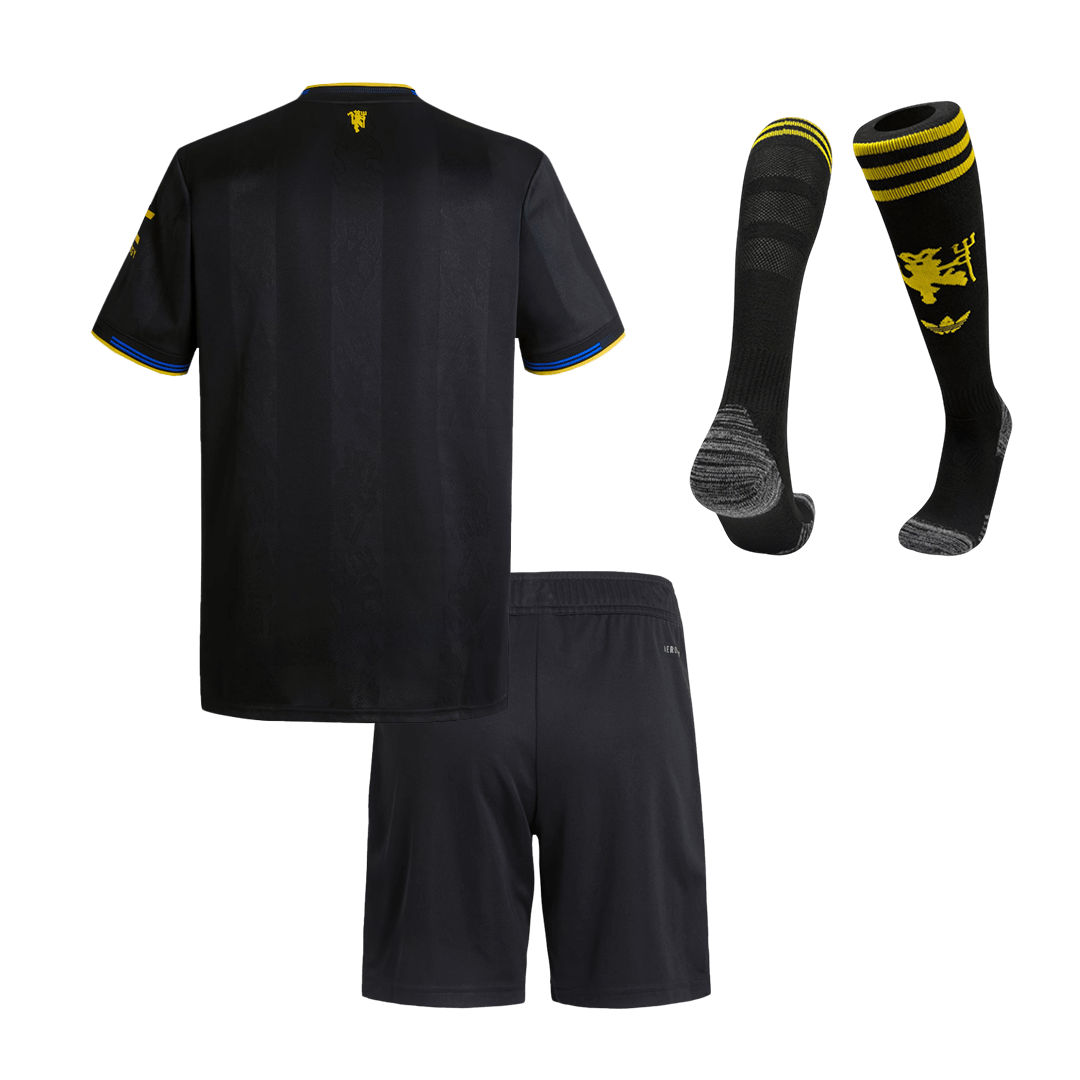 Manchester United Gyerek Idegenbeli Harmadik Mez Készlet(Mez+Nadrág+Zokni) 2025/26 Fekete