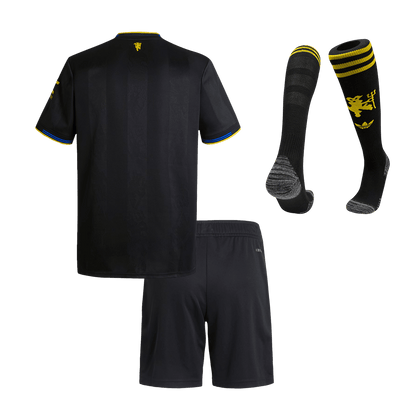 Manchester United Gyerek Idegenbeli Harmadik Mez Készlet(Mez+Nadrág+Zokni) 2025/26 Fekete