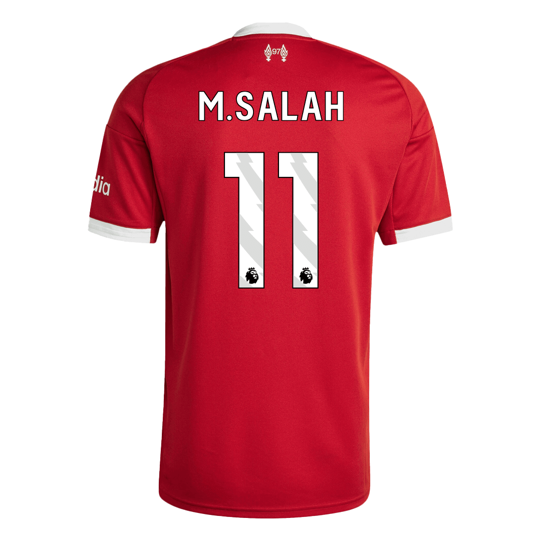 M.SALAH #11 Liverpool Otthon Soccer Mez 25/26 Piros