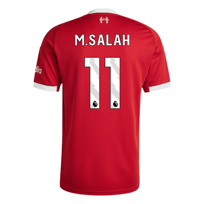M.SALAH #11 Liverpool Otthon Soccer Mez 25/26 Piros