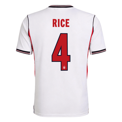 RICE #4 England Hazai Világbajnoki Mez 2026 Fehér