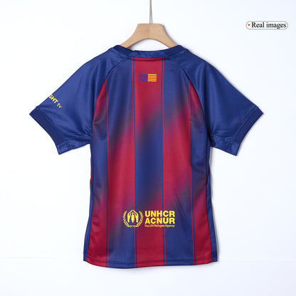Kid's Barcelona Otthon Soccer Mez Készlet(Mez+Rövidnadrág) 2025/26 Piros&Kék