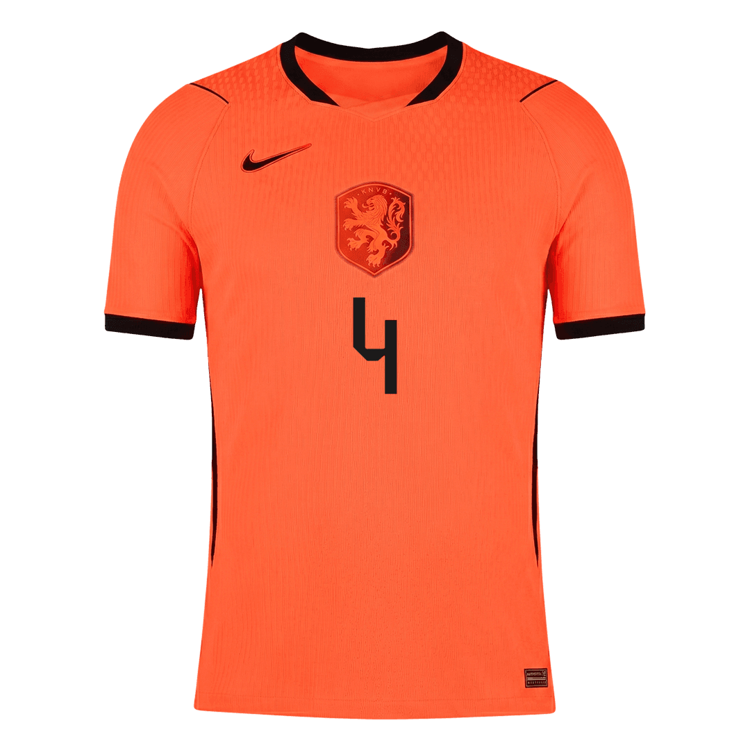 VIRGIL #4 Netherlands Játékos Verzió Hazai Mez Világbajnoki 2026 Narancs