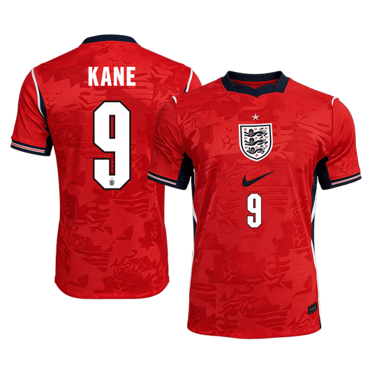 KANE #9 England Játékos Verzió Idegenbeli Mez Világbajnoki 2026 Piros