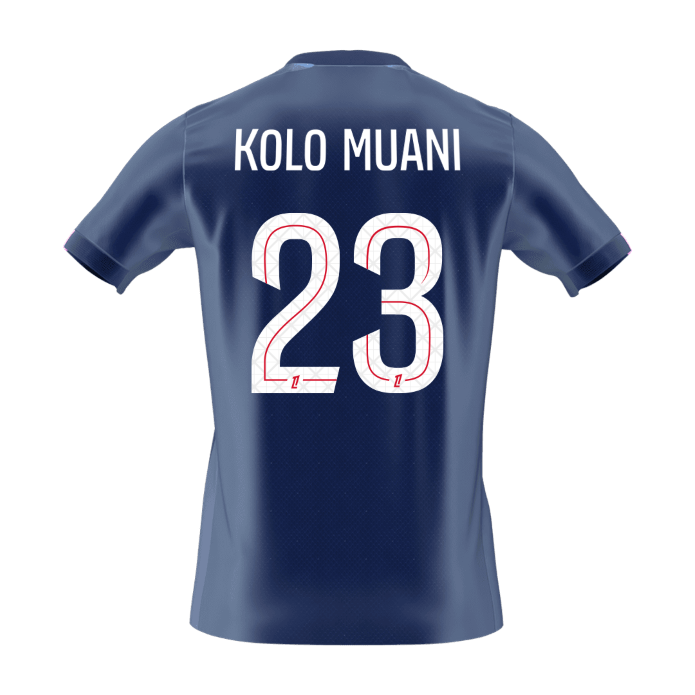 KOLO MUANI #23 PSG
 Otthon Futball Mez 2025/26 Sötétkék