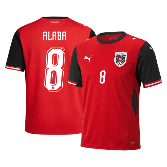 ALABA #8 Austria Hazai Mez Világbajnoki 2026 Piros