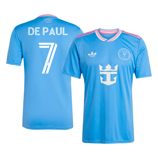 DE PAUL #7 Inter Miami Harmadik Idegenbeli Soccer Mez 2025 kék