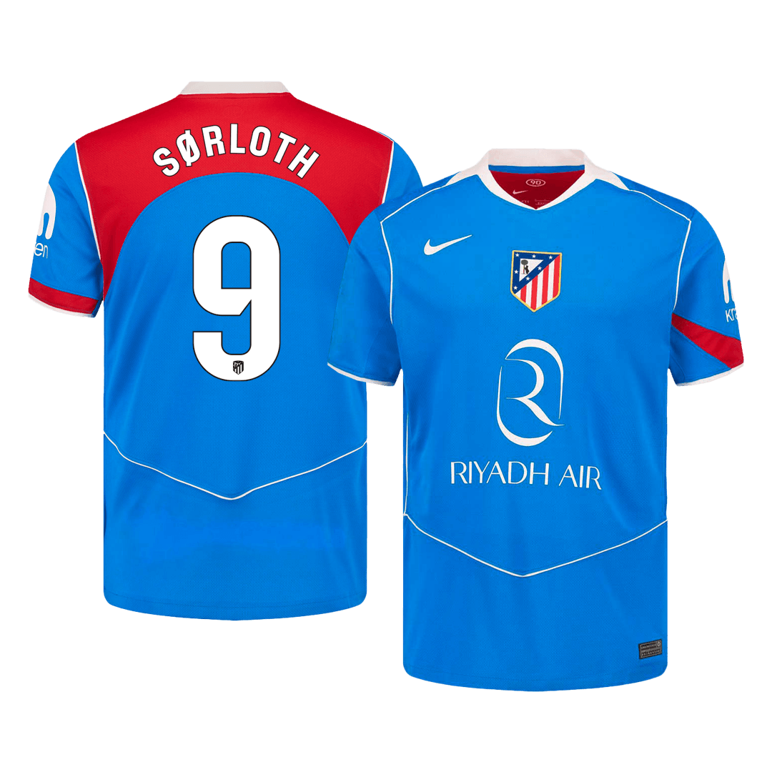SØRLOTH #9 Atletico Madrid Harmadik Mez 2025/26 Kék