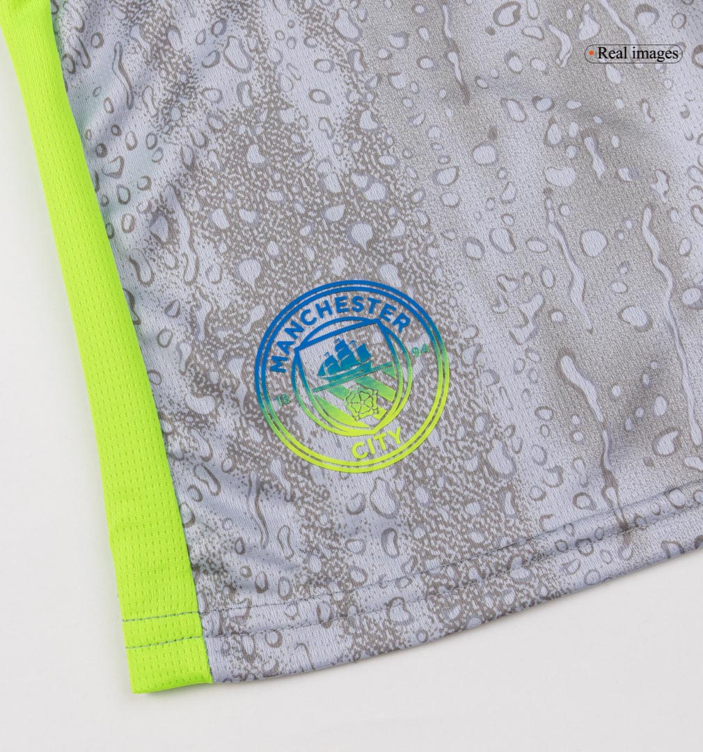 Manchester City Gyerek Harmadik Készlet(Mez+Nadrág+Zokni) 2025/26 Szürke