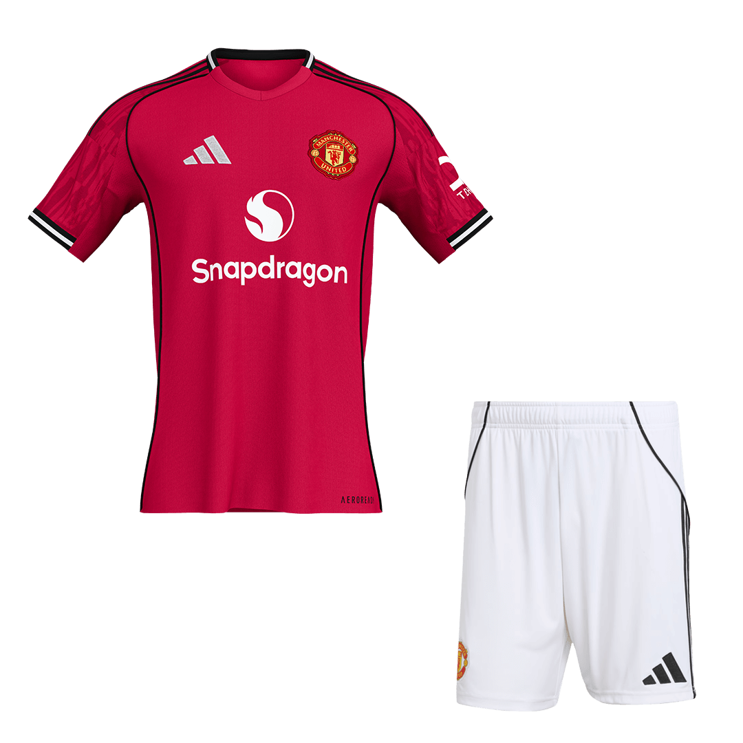 Manchester United Otthon Mez Szett (Mez+Nadrág) 2025/26 Piros