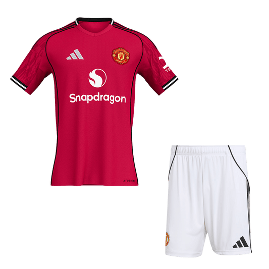 Manchester United Otthon Mez Szett (Mez+Nadrág) 2025/26 Piros