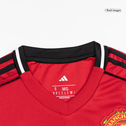Manchester United Otthon Mez Szett (Mez + Nadrág) 2025/26-Piros