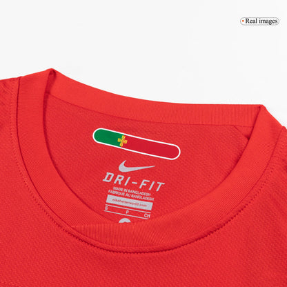 Portugal Otthon Retro Futball Mez 2010 Piros