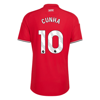 CUNHA #10 Manchester United Játékos Verzió Hazai Mez 2026/27 Piros