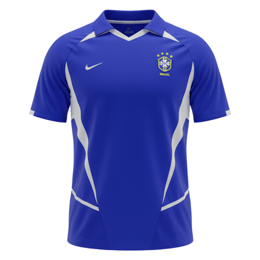 Brazil Idegenbeli Retro Futball Mez 2002 Kék 2025/26