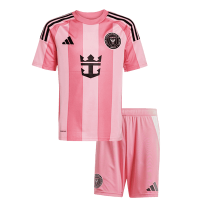 Gyerekek Inter Miami CF Otthoni Soccer Mez Készlet(Mez+Rövidnadrág) 2025 Rózsaszín