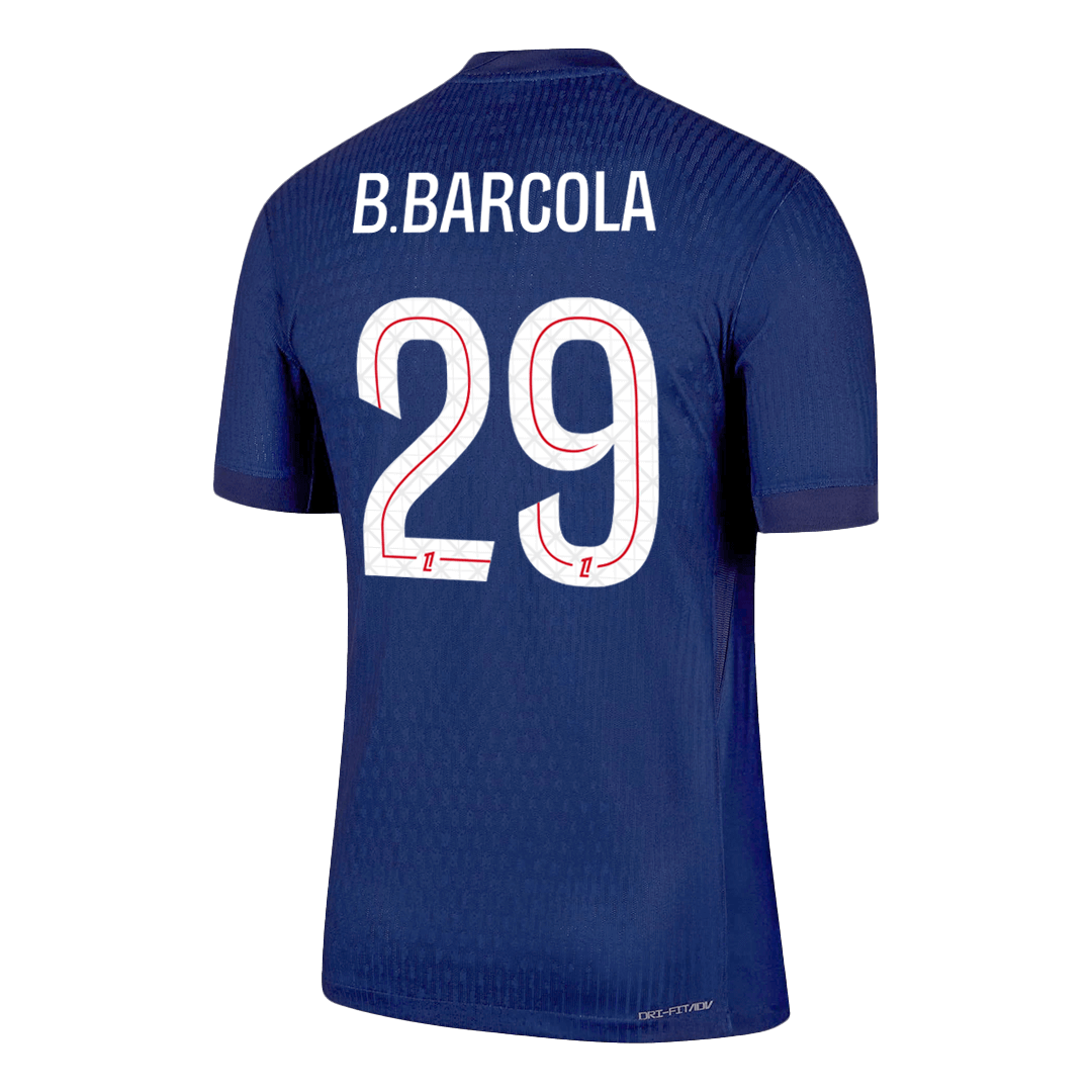 B.BARCOLA #29 Hiteles PSG Otthon Soccer Mez 2025/26 Haditengerészet