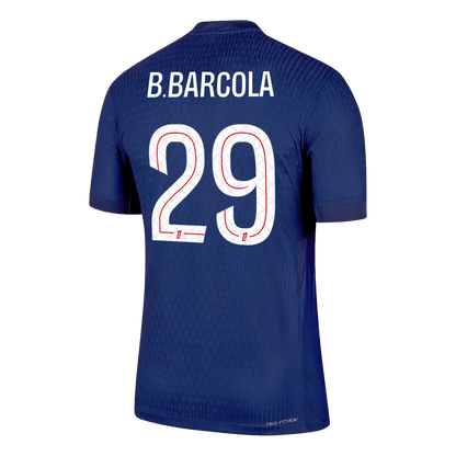 B.BARCOLA #29 Hiteles PSG Otthon Soccer Mez 2025/26 Haditengerészet
