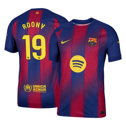 ROONY #19 Barcelona Játékos Otthon Mez 2025/26 Piros & Kék