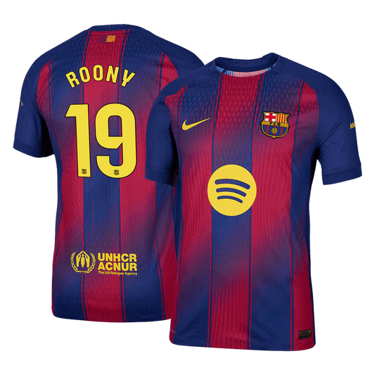 ROONY #19 Barcelona Játékos Otthon Mez 2025/26 Piros & Kék