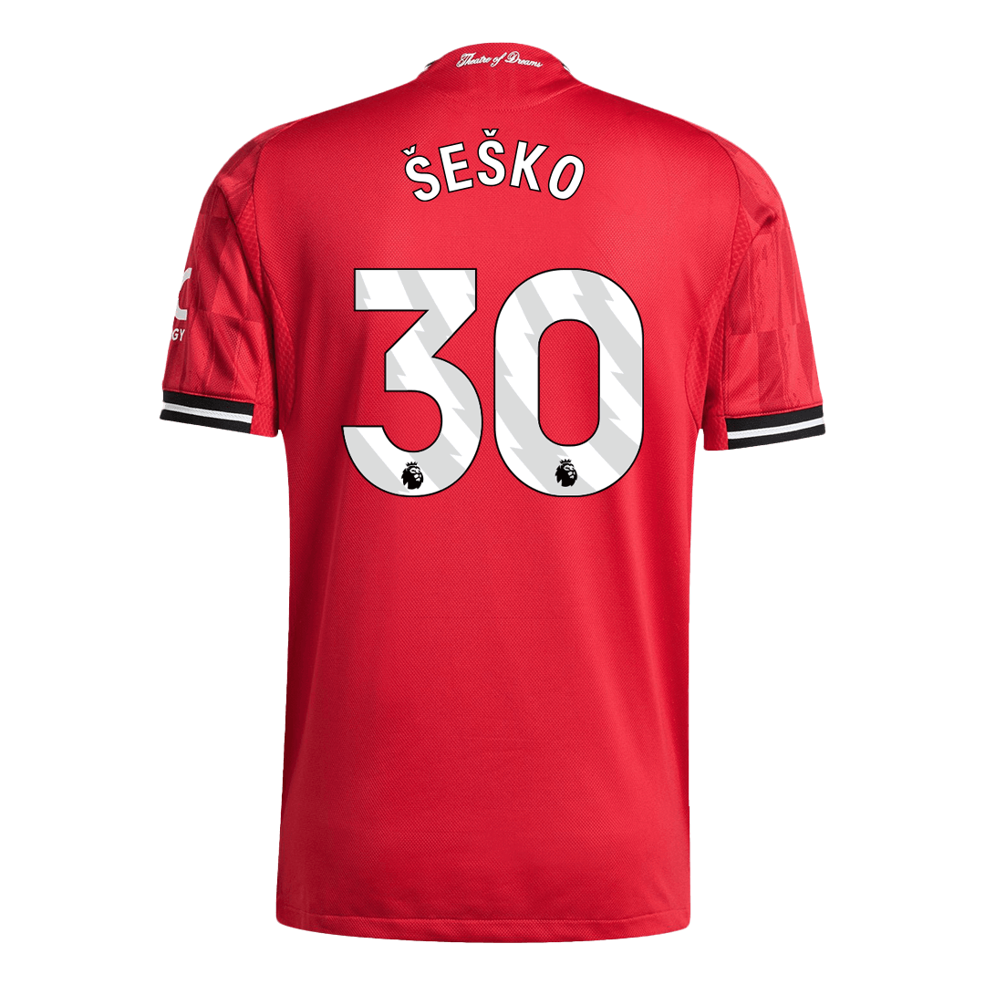 ŠEŠKO #30 Manchester United Játékos Otthon Mez 2025/26 Piros