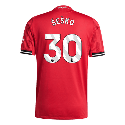 ŠEŠKO #30 Manchester United Játékos Otthon Mez 2025/26 Piros