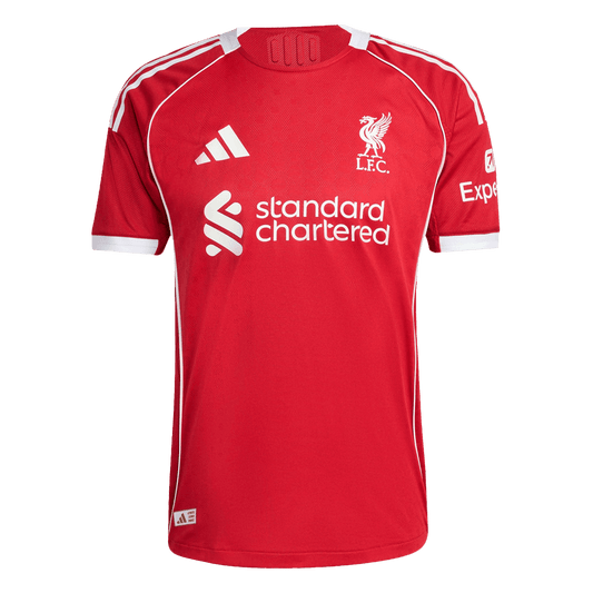 Hiteles Liverpool Otthon Soccer Mez 25/26 Piros