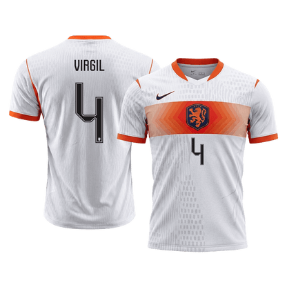 VIRGIL #4 Netherlands Játékos Verzió Idegenbeli Mez Világbajnoki 2026 Fehér