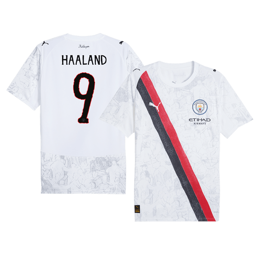 HAALAND #9 Manchester City Futball Mez 2025/26 Fehér