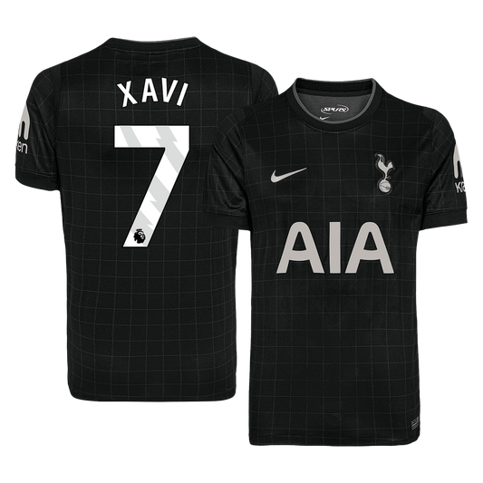 XAVI #7 Tottenham Hotspur 
 Idegen 
 Futball Mez 
2025/26 
 Fekete