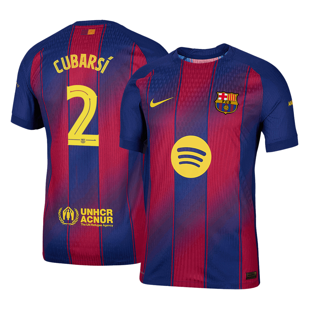 CUBARSÍ #2 Hiteles Barcelona Otthon Soccer Mez 2025/26 Piros&Kék - UCL