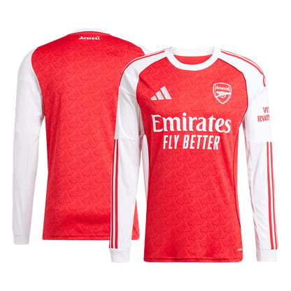Arsenal Otthoni Hosszú Ujjú Soccer Mez 2025/26 Piros