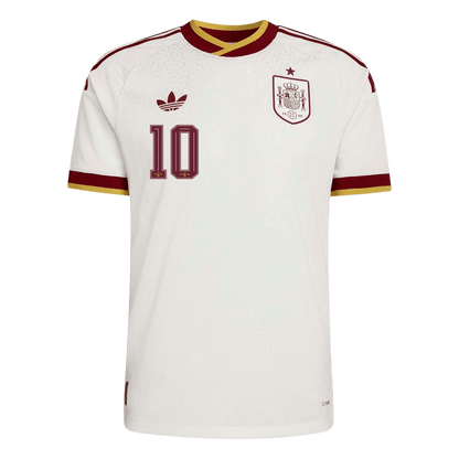 OLMO #10 Spain Játékos Verzió Idegenbeli Mez Világbajnoki 2026 Fehér