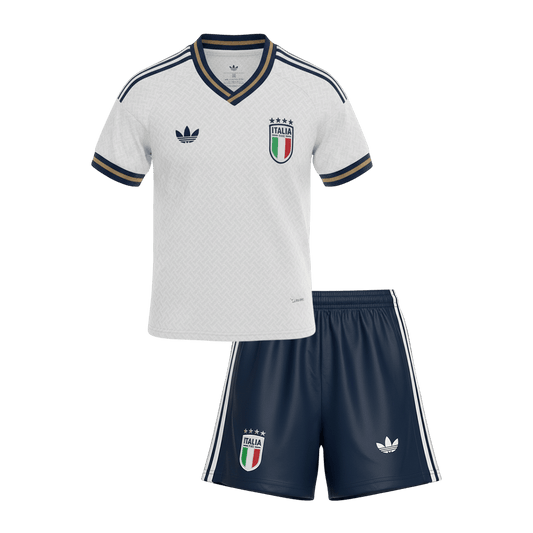 Italy Gyerek Idegenbeli Világbajnokság Mez Készlet(Mez+Nadrág) 2026 Fehér